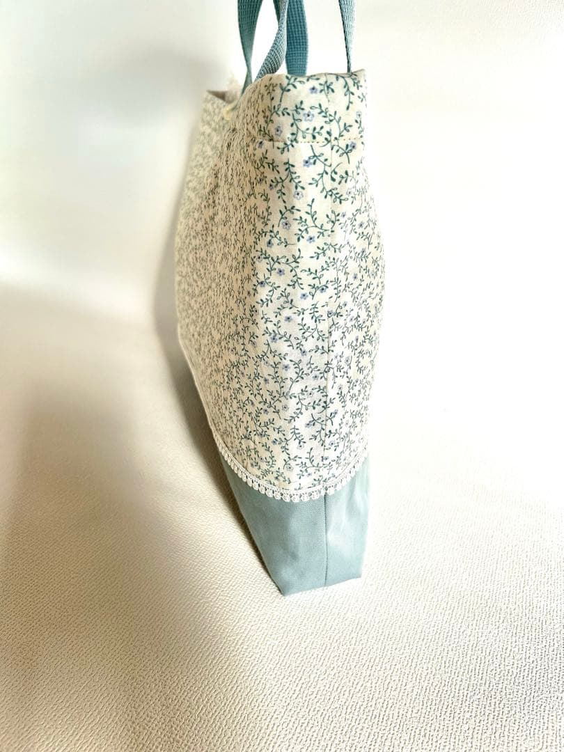 入園入学 3点セット レッスンバッグ/上履き入れ/体操着袋＊花柄＊水色