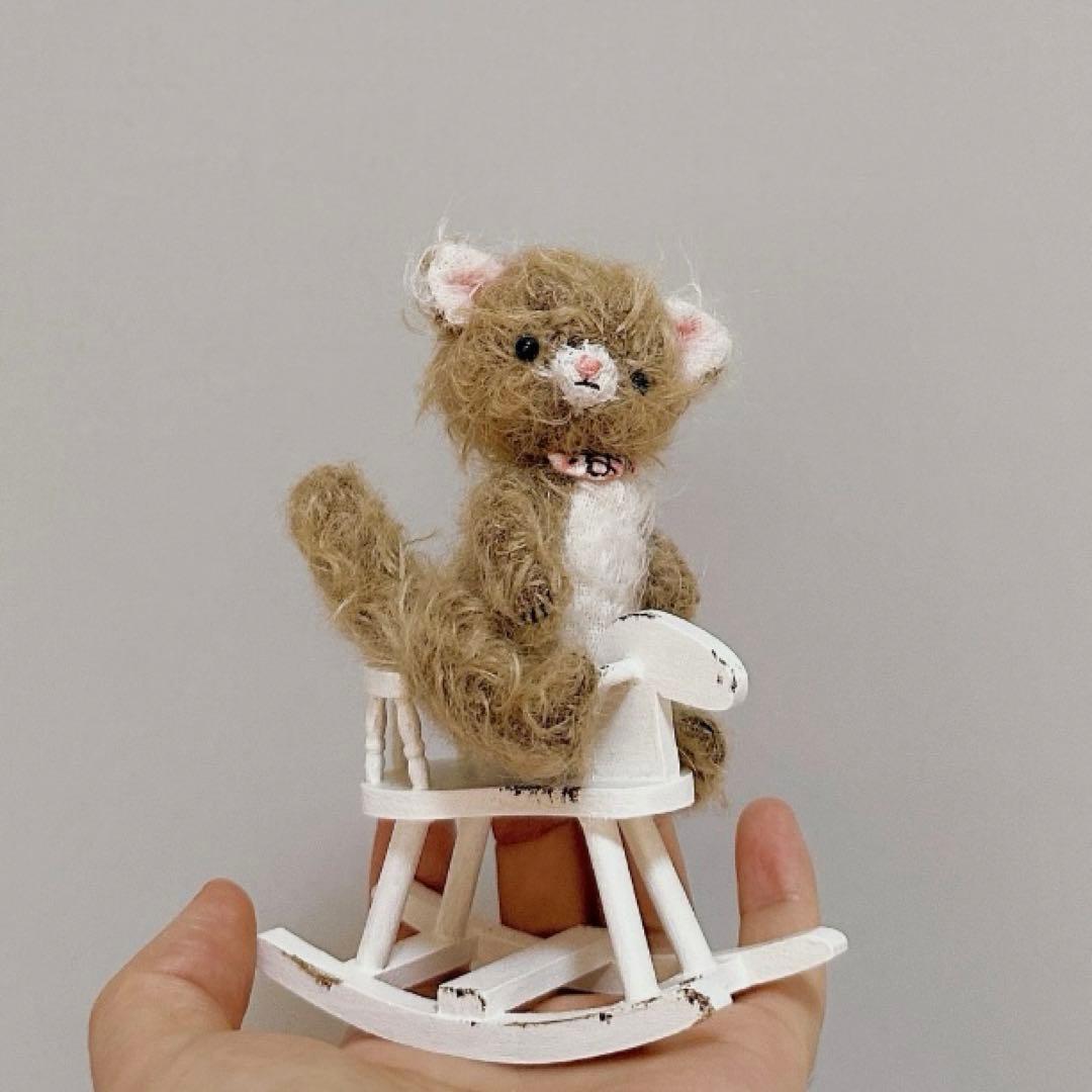 ミニミニ仔猫 ぬいぐるみ アーティストベア 海外作家様 人形のお供 テディベア