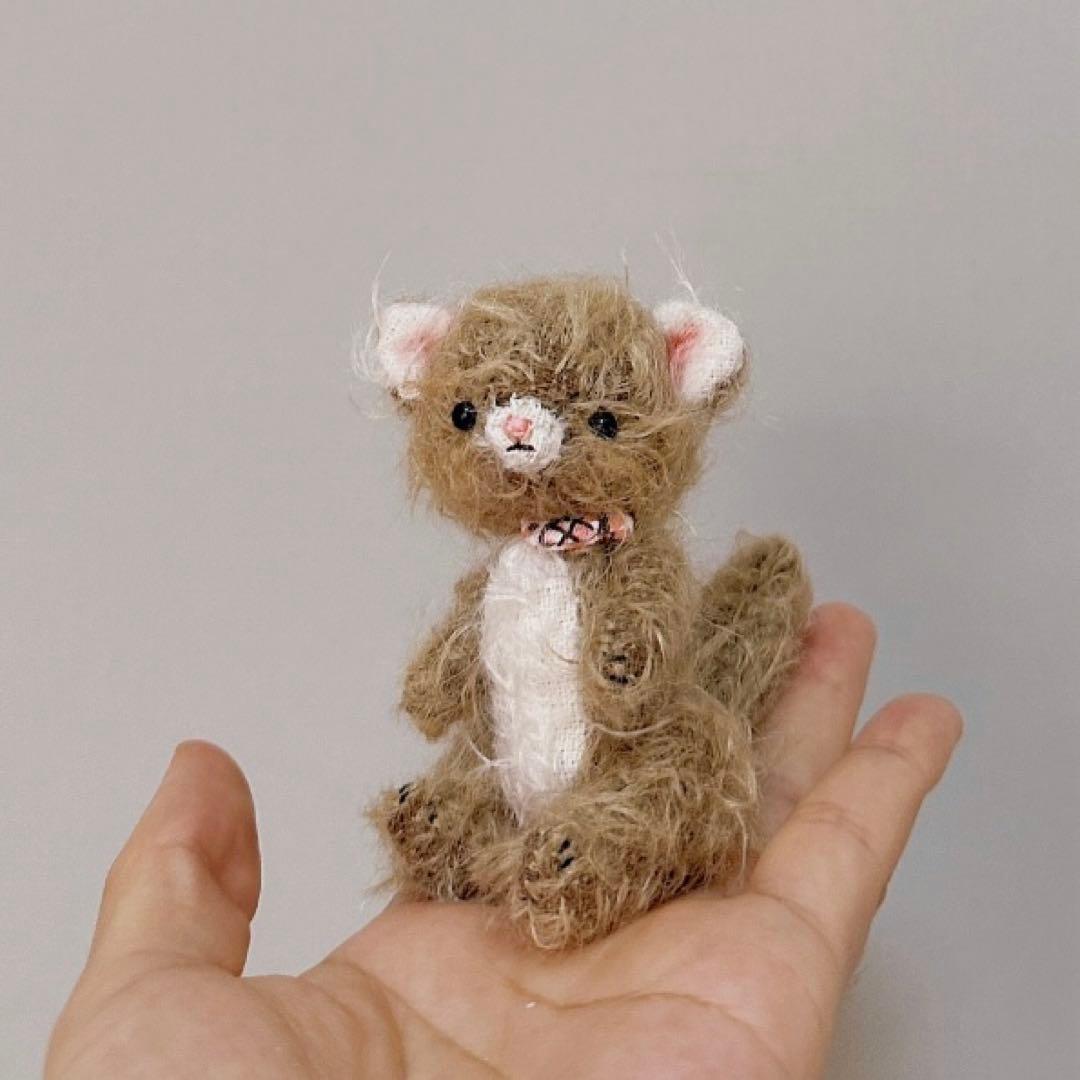 ミニミニ仔猫 ぬいぐるみ アーティストベア 海外作家様 人形のお供 テディベア