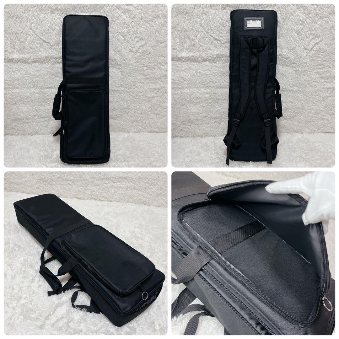 【極美品】沖縄三線 本皮 二重張り 強化張り ソフトケース、爪、弦セット 蝶刻印