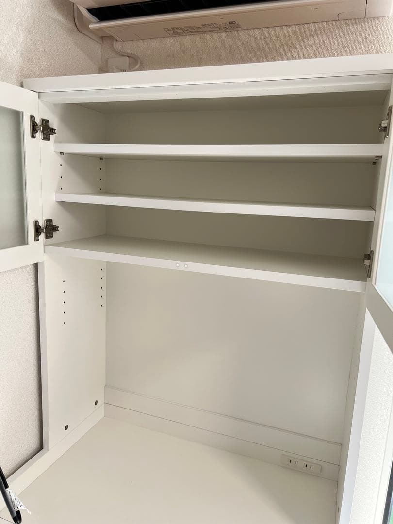 大型レンジが置ける食器棚 2段レンジラック・幅80cm