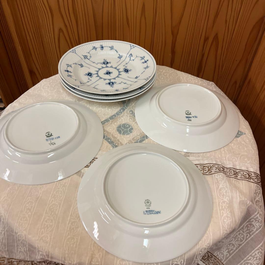 にかちゃん様　ロイヤルコペンハーゲン ブルーフルーテッド大皿 8枚セット