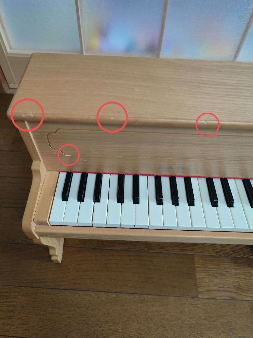 【最終値下げ】カワイ　ミニピアノ　アップライトピアノ　ナチュラル