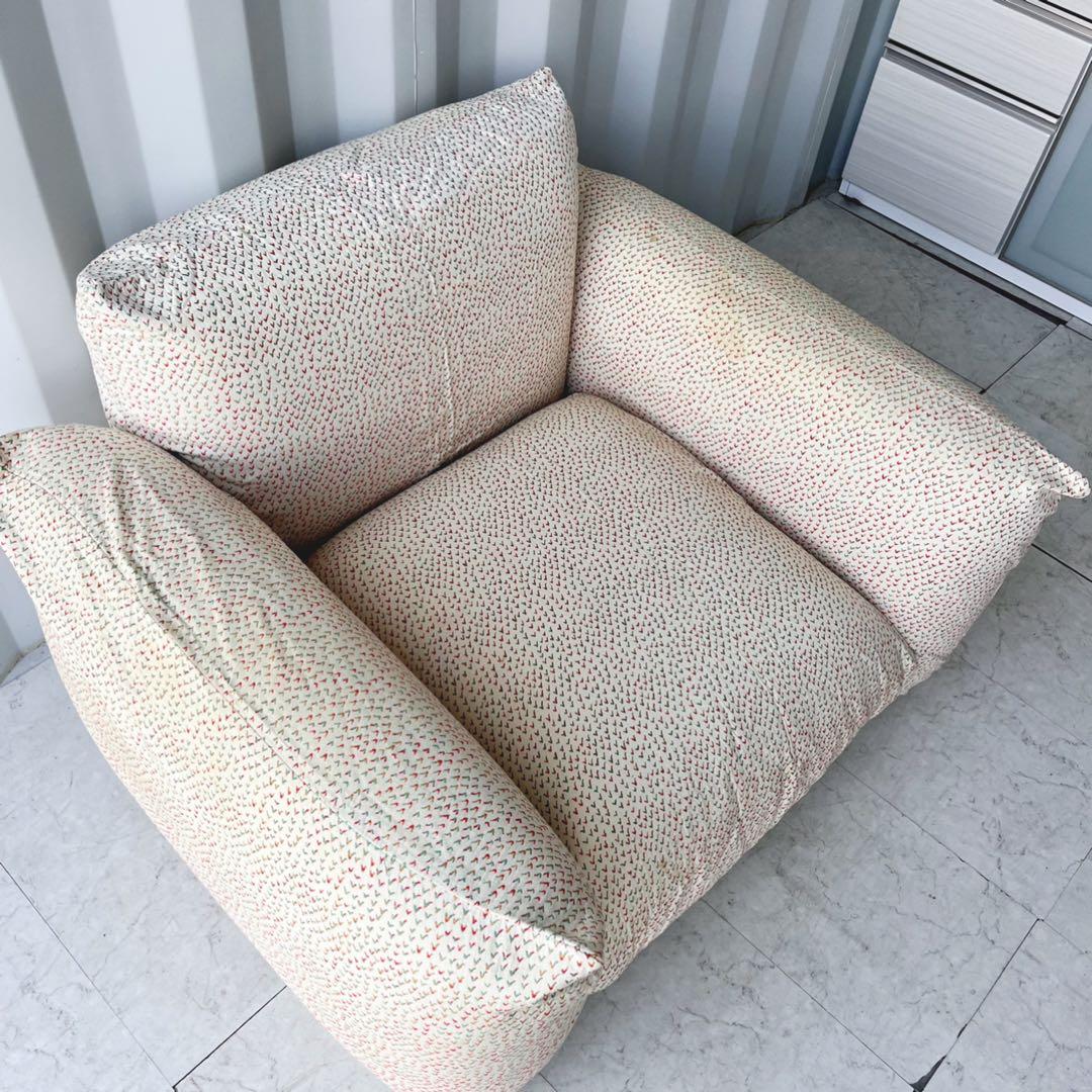 取付無料！アルフレックス マレンコ 柄カバー付きシングルファブリックソファ✨