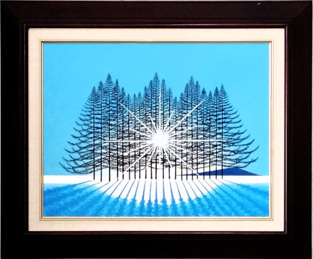 ★まぶしい朝・肉筆油彩画・F6キャンバス