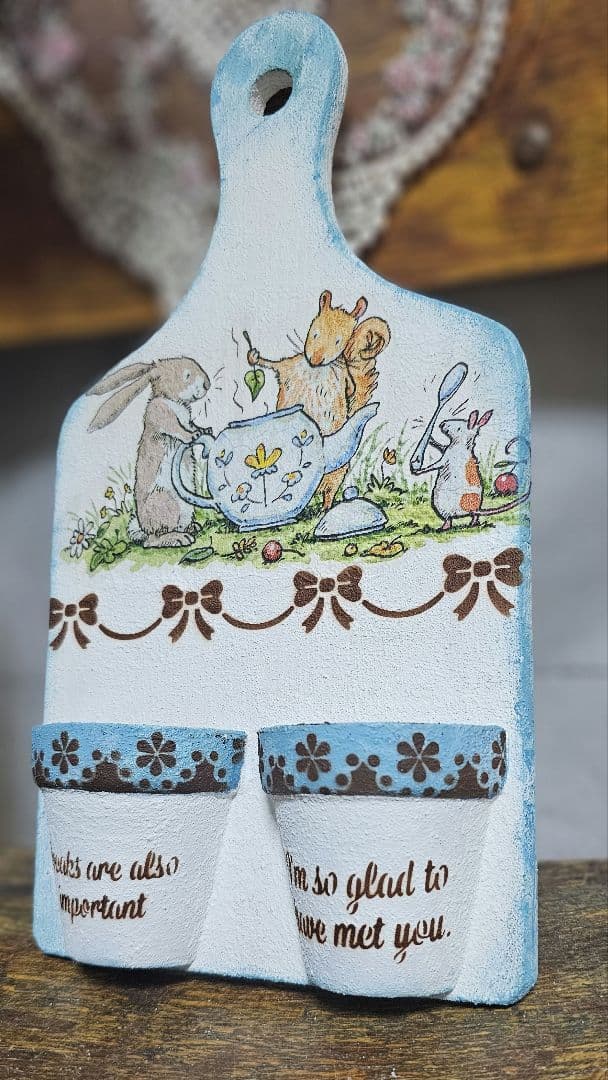 割れ鉢アート♪北欧♪多肉　リメ缶　リメ鉢　リメイク鉢　デコパージュ　リメイク缶