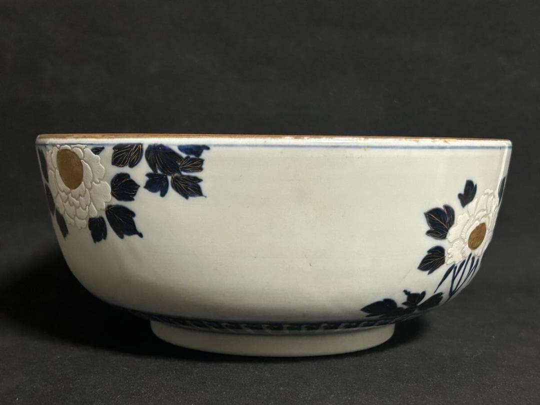 古伊万里　九谷　華やかで豪華な皿＆鉢　２点　セット　色絵　飾り皿　金彩　縁起物