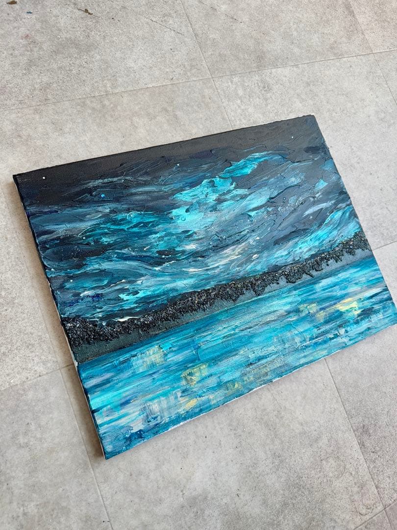 アクリル画テクスチャーアートno.174抽象画キャンバスアートパネル風景画