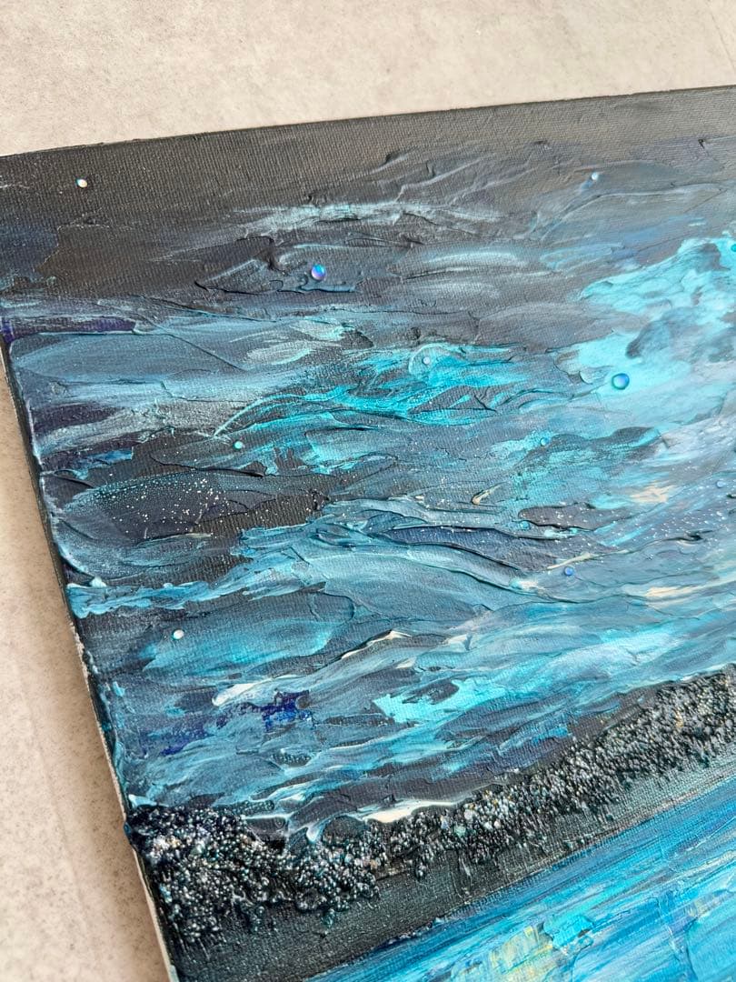 アクリル画テクスチャーアートno.174抽象画キャンバスアートパネル風景画