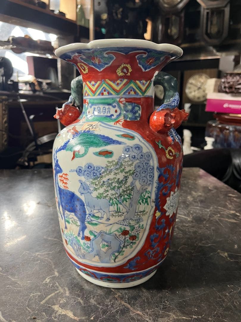 江戸時代花瓶、大名永楽（だいみょうえいらく）花瓶江戸時代、明治時代 、永楽和全