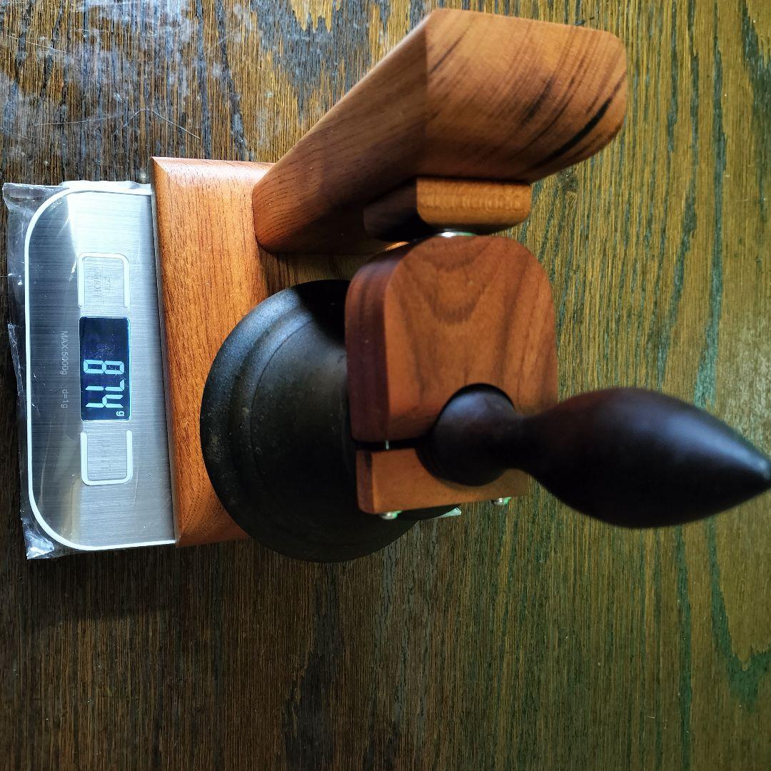 A【再製作なし】現品限り欅板台座の学校の鐘ハンドベルマリンベル駄菓子屋の呼び鈴