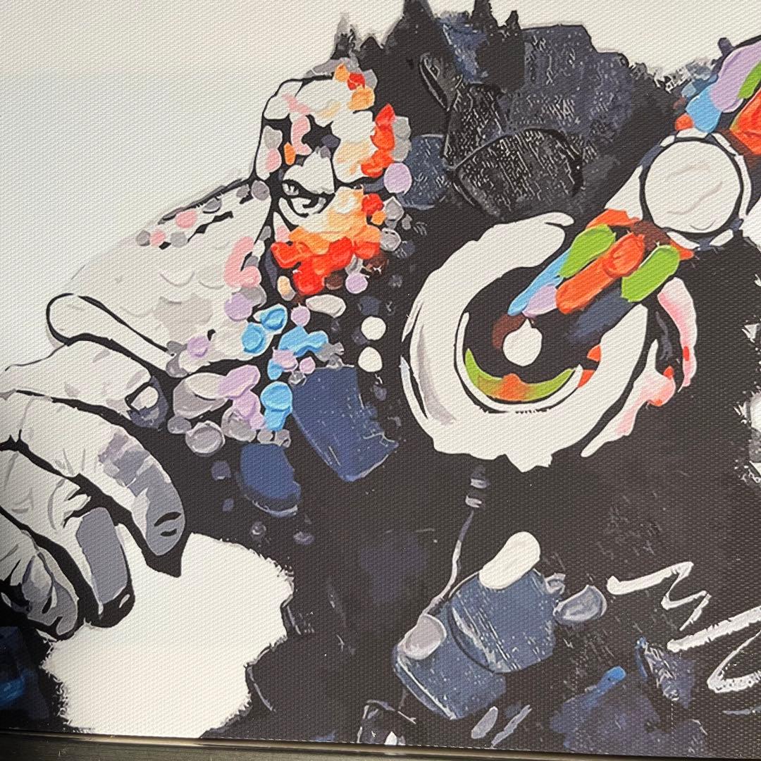 キャンバスプリントアート music monkey 絵画 フレーム付き