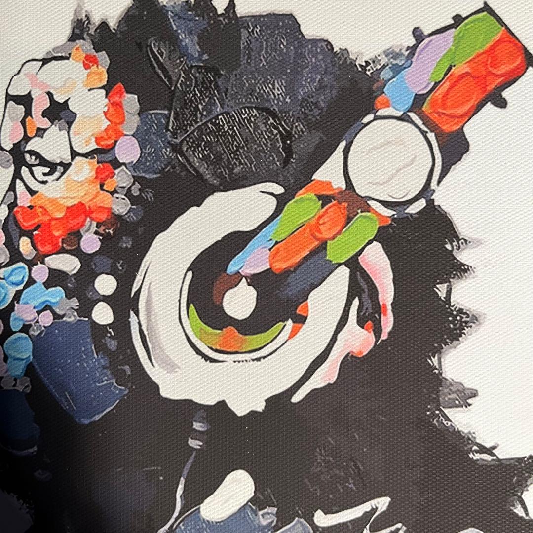 キャンバスプリントアート music monkey 絵画 フレーム付き