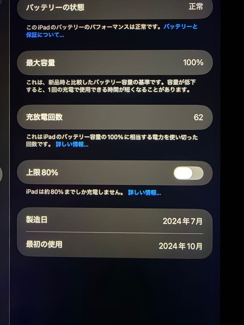 【美品】iPad mini A17 Pro Wi-Fiモデル 128GBグレー