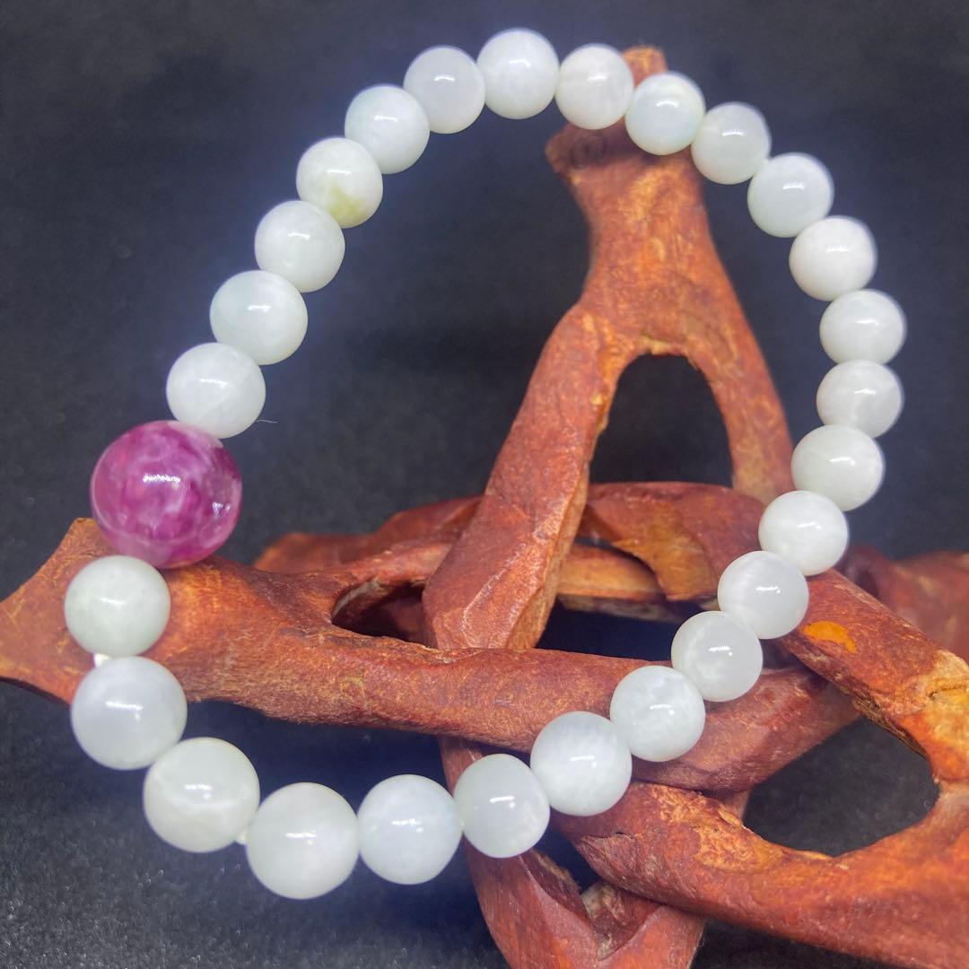 ✦レピドライトシリカ クリーミーアイスラリマー ハイパワーストーンブレス✦