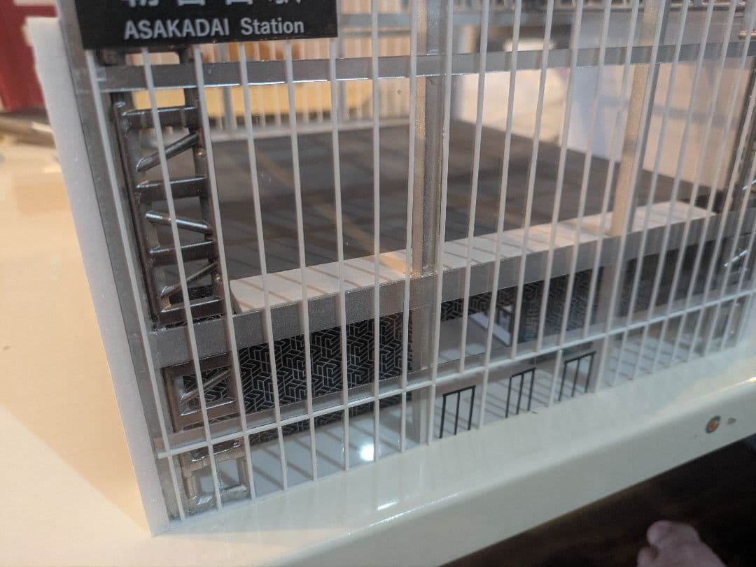 Nゲージ　自作ストラクチャー　高架駅舎　ジオラマ