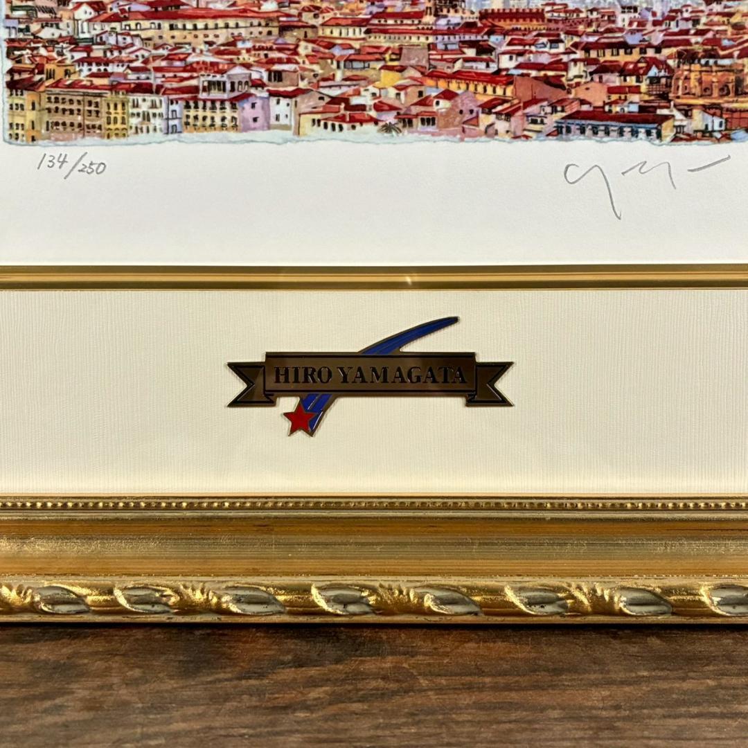 美品 ヒロ・ヤマガタ「フィレンツェ」シルクスクリーン 直筆サイン・作品保証書有