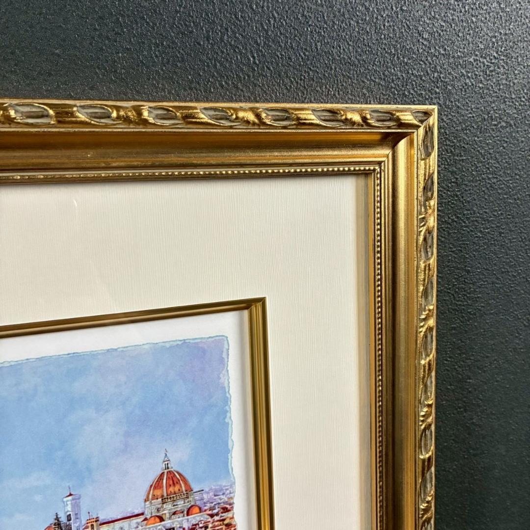 美品 ヒロ・ヤマガタ「フィレンツェ」シルクスクリーン 直筆サイン・作品保証書有