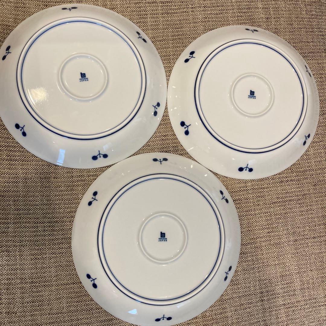 白山陶器 プレート （Ｍ） BLOOM ブルーム リース 波佐見焼　3枚セット