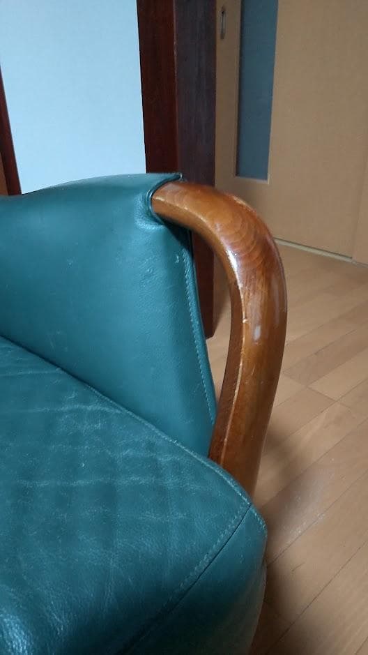 中古カリモク karimoku　レザー 2人掛けソファ 富山県から基本引き取り！