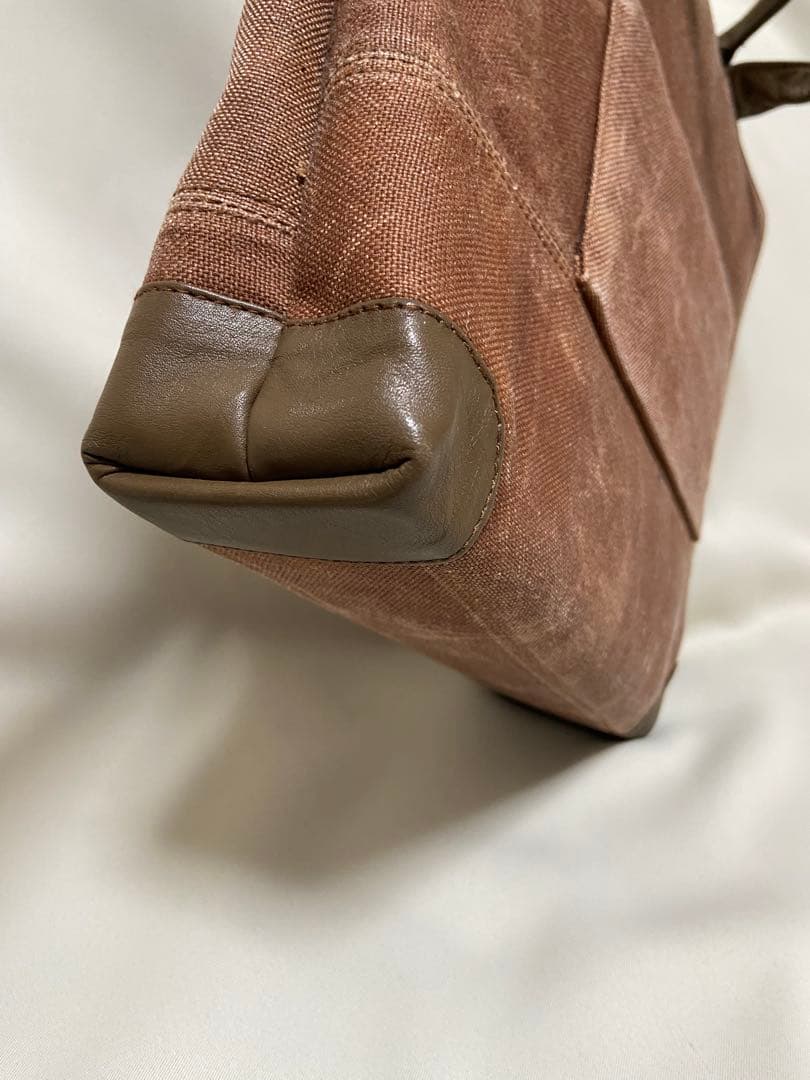 酒袋・柿渋染・ジョーゼット柿渋染の織物・ トートバッグ