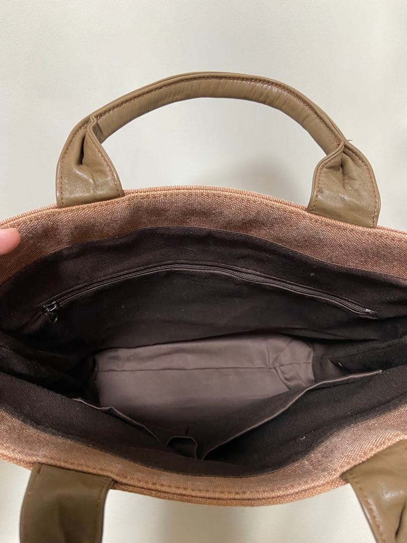 酒袋・柿渋染・ジョーゼット柿渋染の織物・ トートバッグ