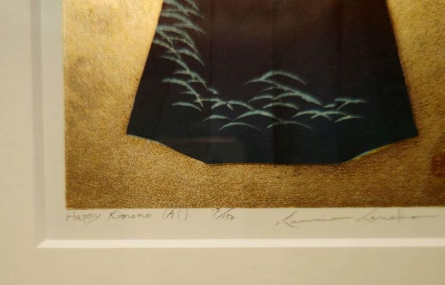 特価◯絵画 シルクスクリーン版画＋複合技法版画 額装品