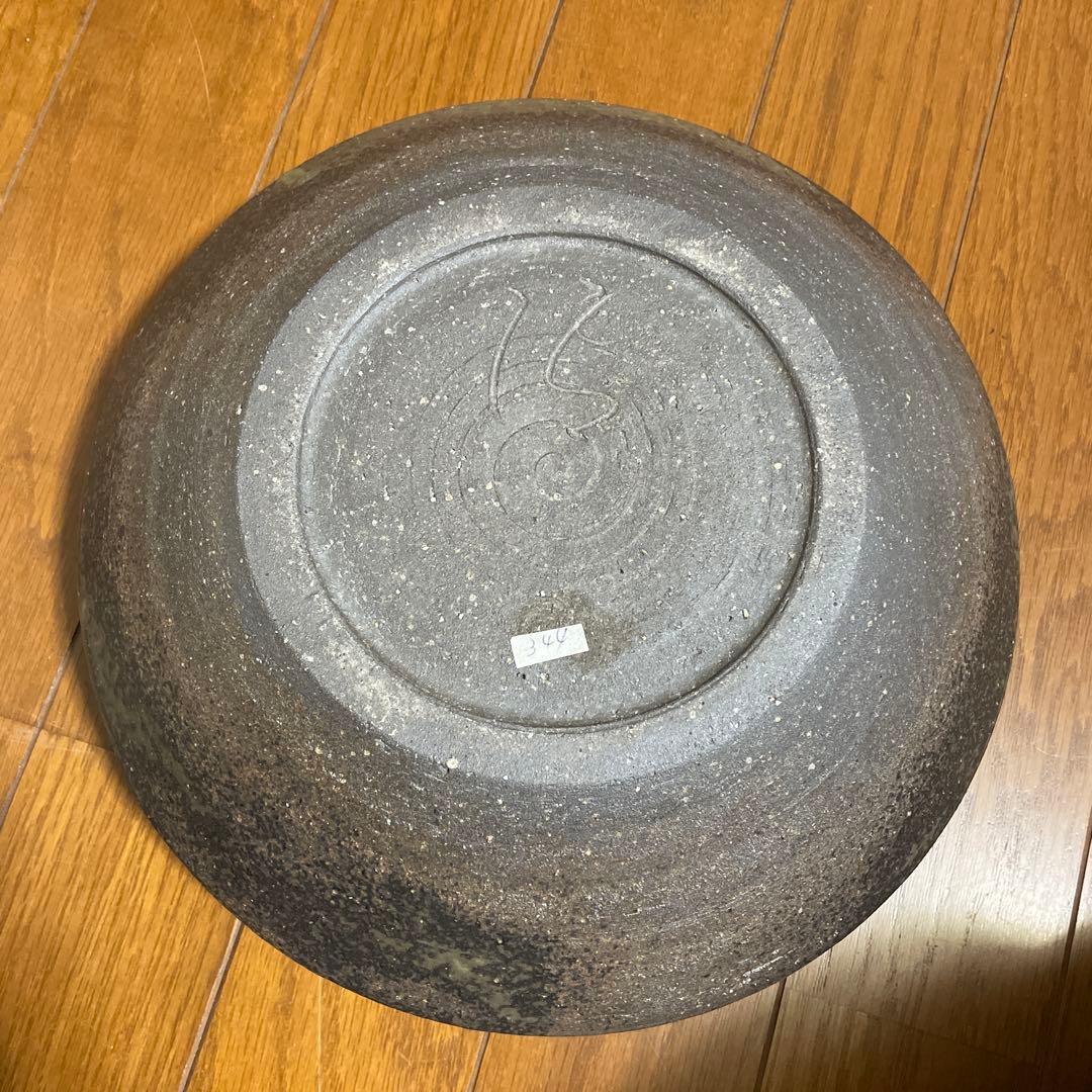 アンティーク 益子焼 作：手塚 陶器製円形花器