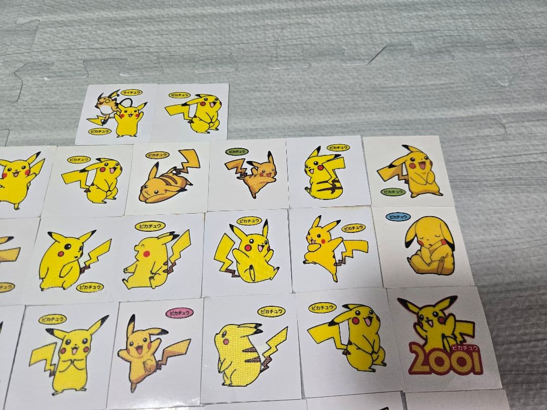 ポケモンデコキャラシール ピカチュウ まとめ売り 平成レトロ 当時物