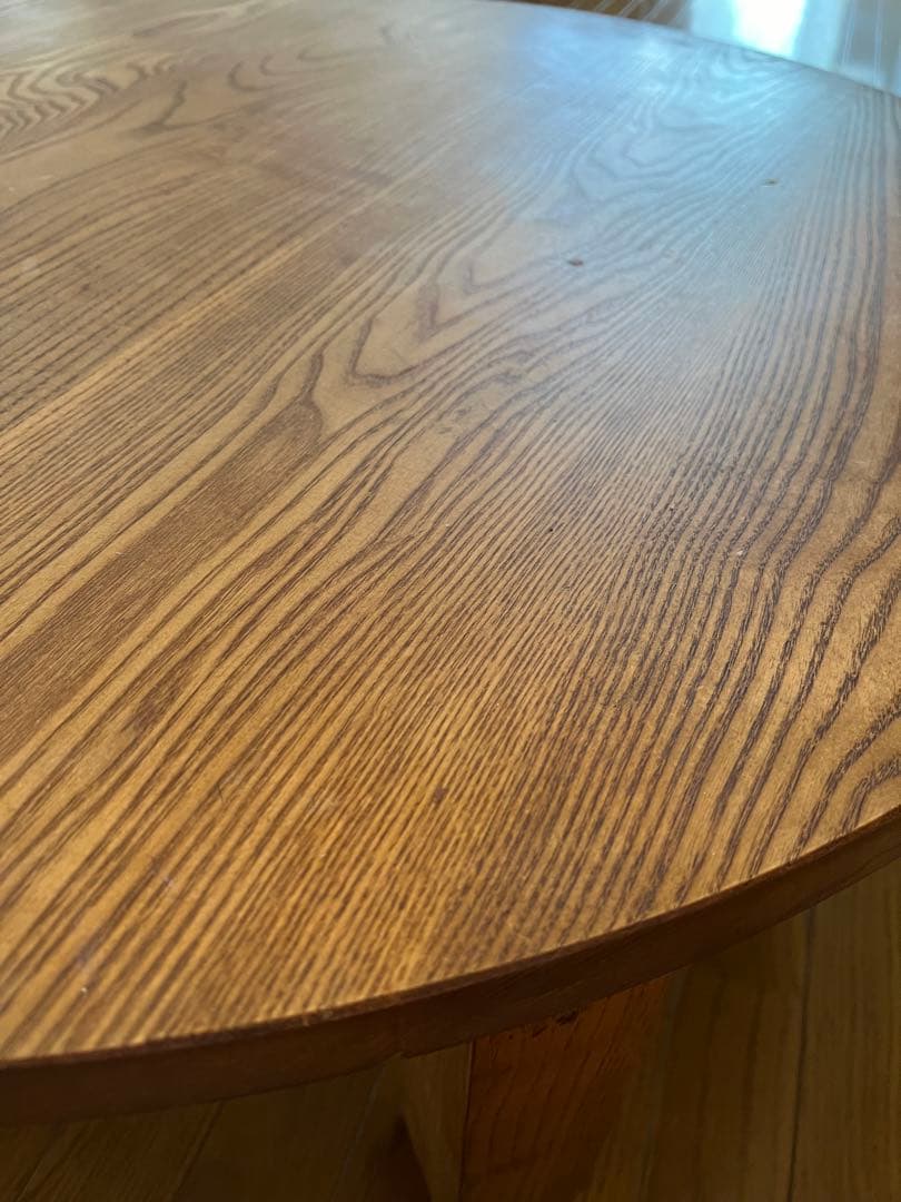 【折り畳み可能】リビングテーブル 円形ちゃぶ台　【ひでじ工房】