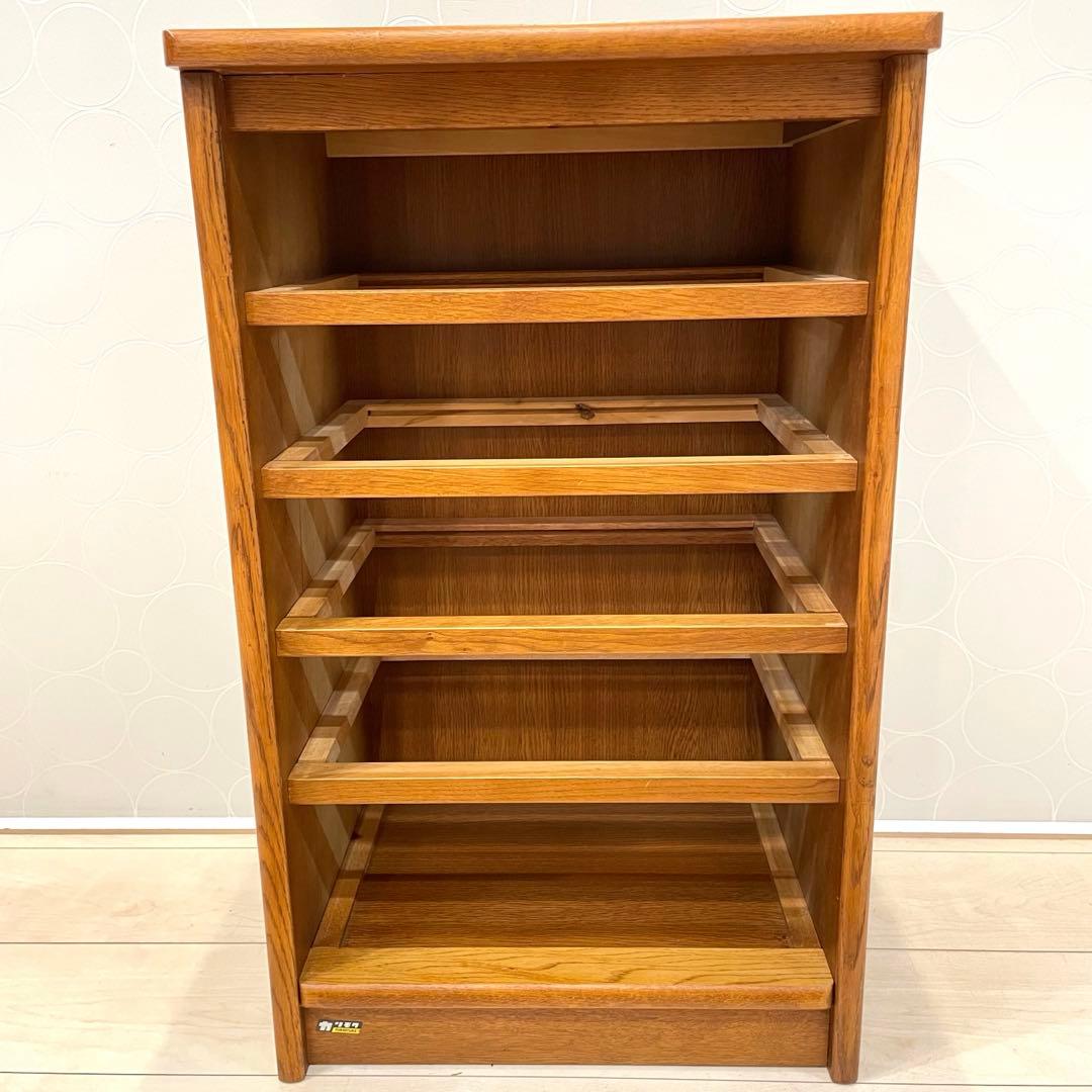 【オールドカリモク】木製チェスト 5段 電話台 花台 小物収納 昭和レトロ