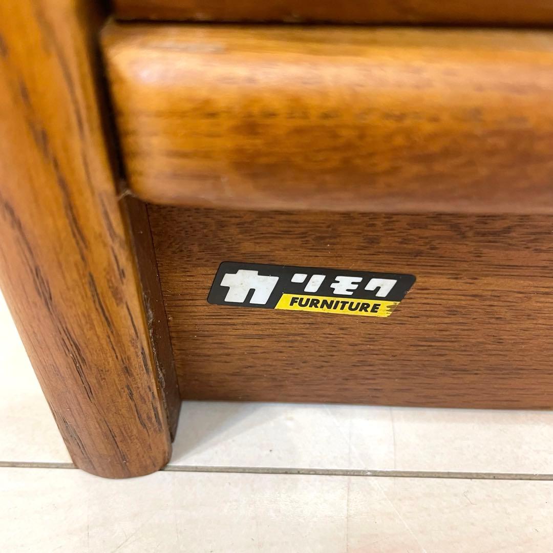 【オールドカリモク】木製チェスト 5段 電話台 花台 小物収納 昭和レトロ