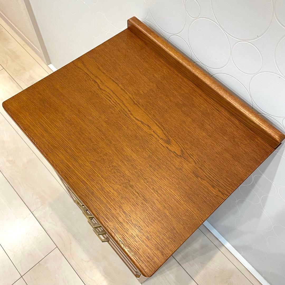 【オールドカリモク】木製チェスト 5段 電話台 花台 小物収納 昭和レトロ