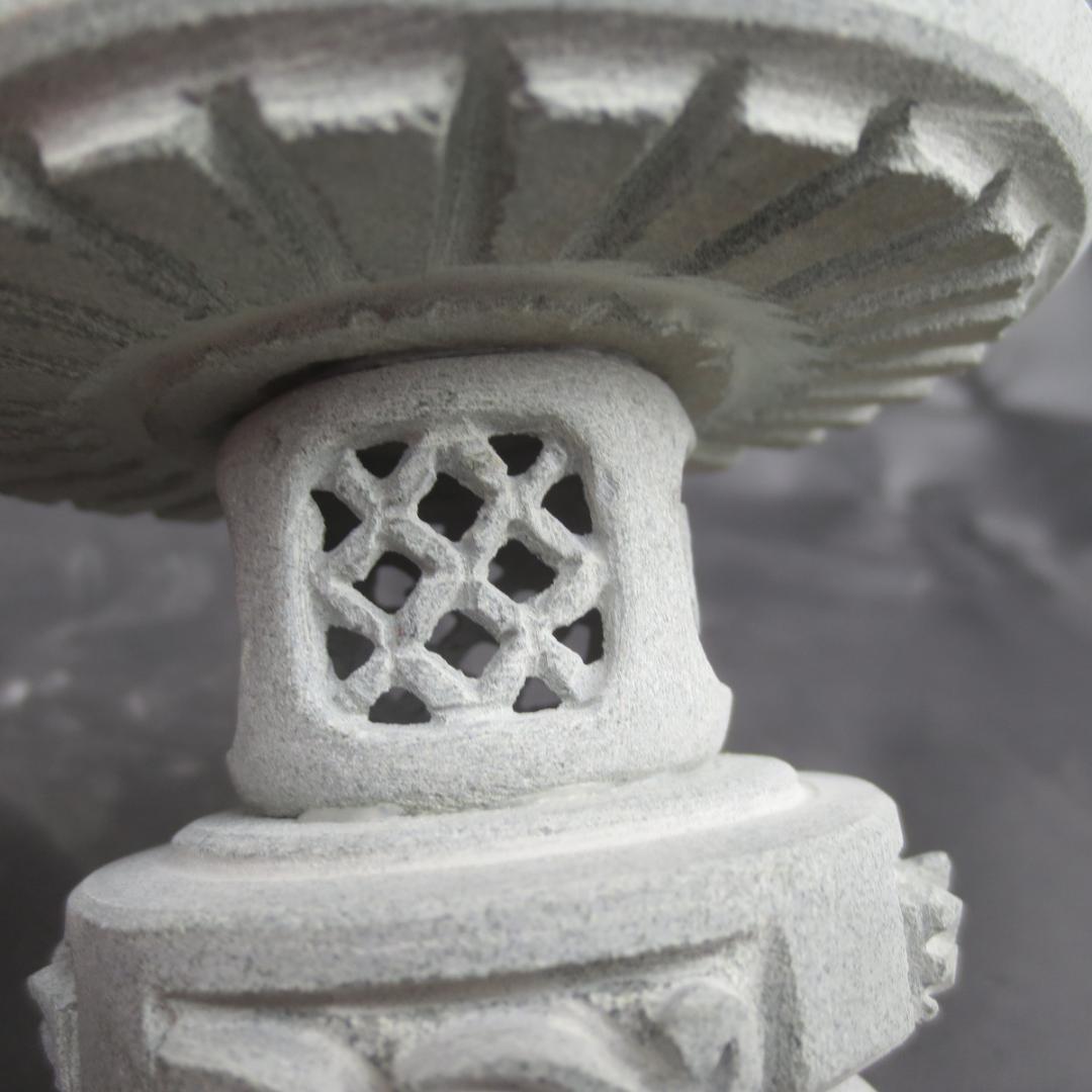 ミニ灯籠 雪見灯篭 丸 灯籠 燈籠 灯ろう 蟷螂 とうろう 天然御影石 丸雪見