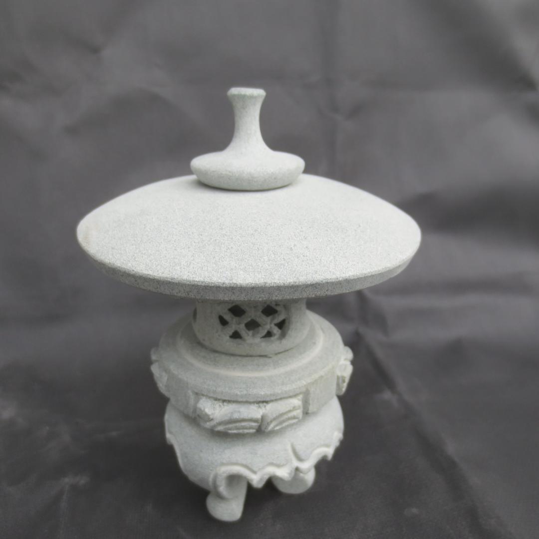 ミニ灯籠 雪見灯篭 丸 灯籠 燈籠 灯ろう 蟷螂 とうろう 天然御影石 丸雪見