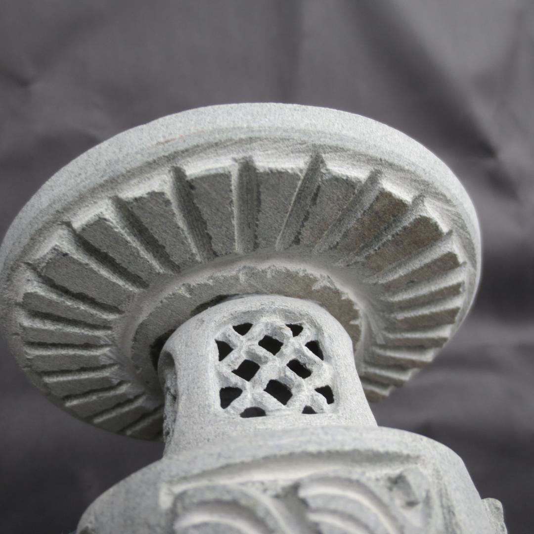 ミニ灯籠 雪見灯篭 丸 灯籠 燈籠 灯ろう 蟷螂 とうろう 天然御影石 丸雪見