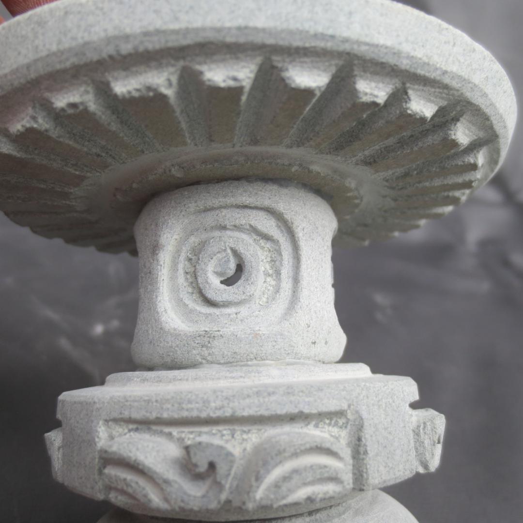 ミニ灯籠 雪見灯篭 丸 灯籠 燈籠 灯ろう 蟷螂 とうろう 天然御影石 丸雪見