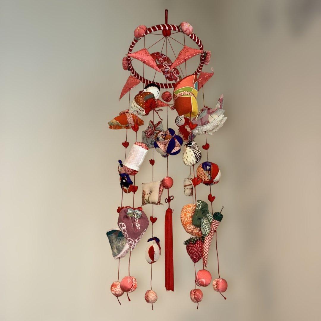 つるし飾り　吊るし飾り　ひな祭り　雛飾り　桃の節句　輪飾り　着物布　和