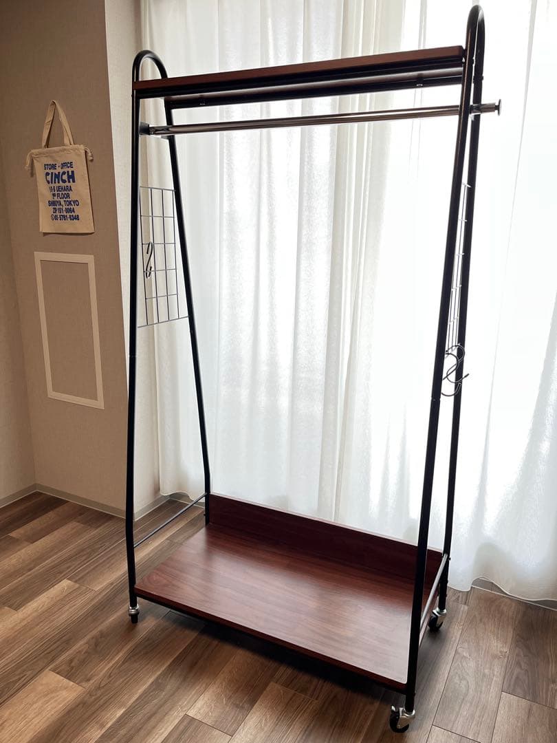 棚付きハンガーラック キャスター付き　ベルメゾン
