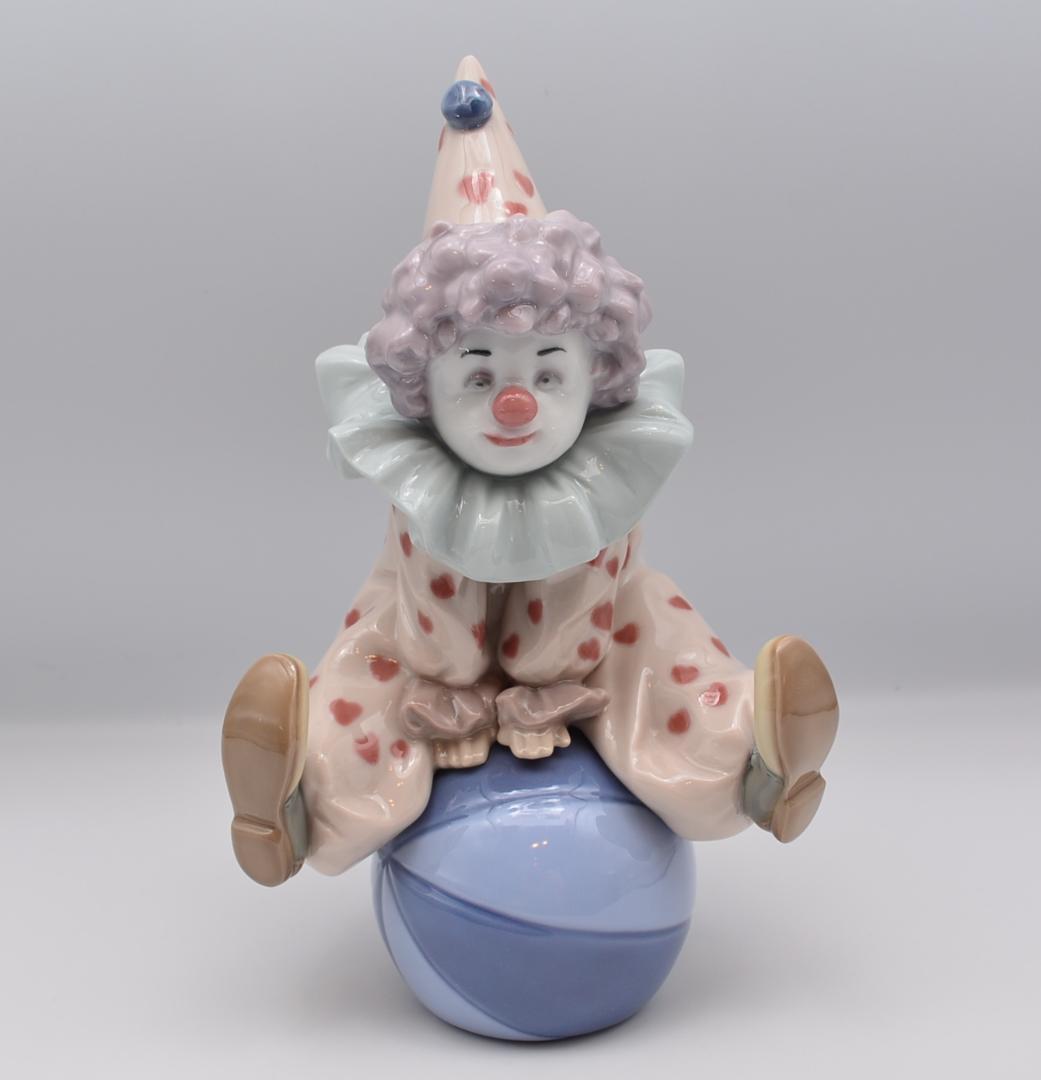 ボールを打つ／小さなピエロ　リヤドロ　２体セット　スペイン　光沢仕上げ　美品