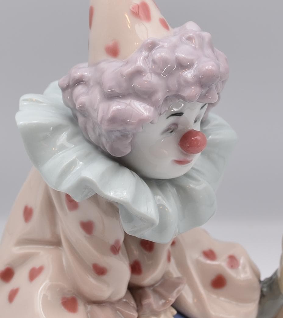 ボールを打つ／小さなピエロ　リヤドロ　２体セット　スペイン　光沢仕上げ　美品