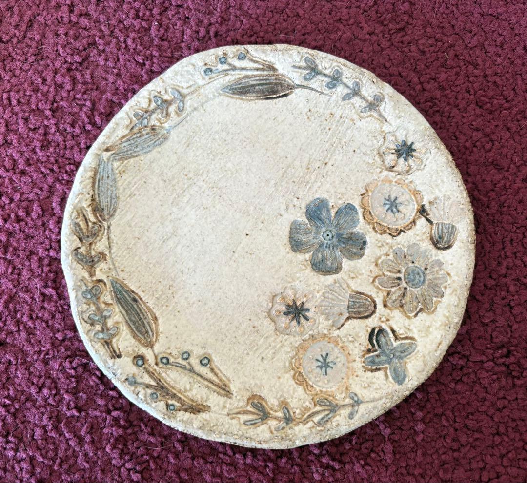 【本田あつみ】　ワイルドフラワー花模様　中皿とボウルのセット