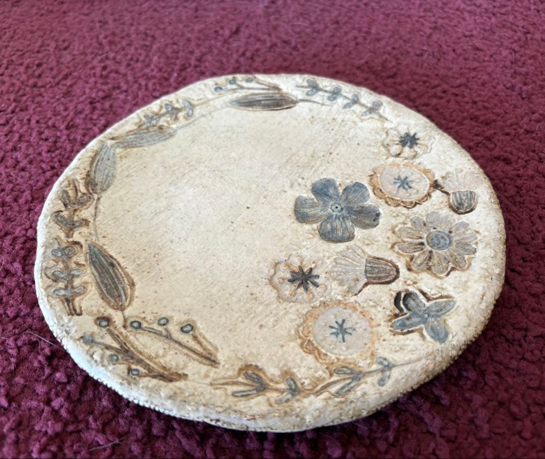 【本田あつみ】　ワイルドフラワー花模様　中皿とボウルのセット