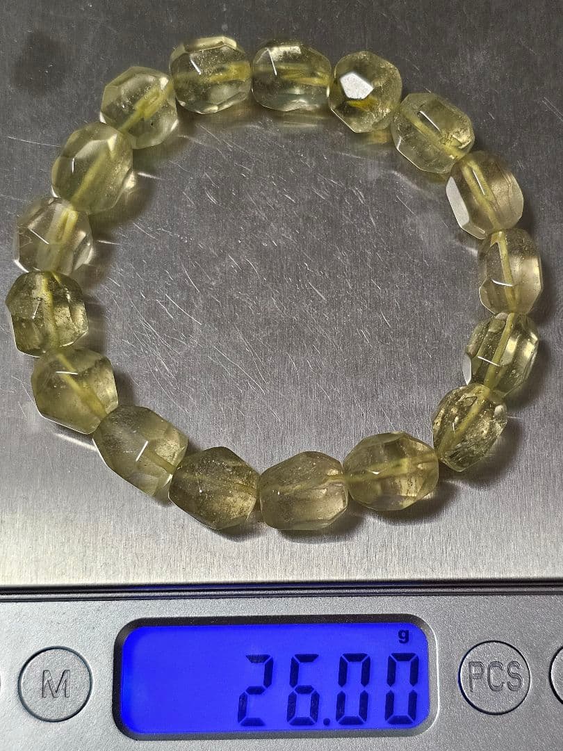 ⭐人気商品⭐希少⭐リビアングラス　タンブルカット　ブレスレット