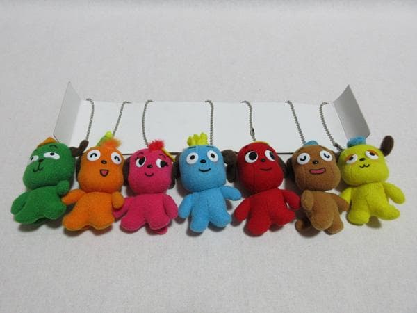 明治7匹のマーブルわんちゃんちっちゃいキーホルダーぬいぐるみマグカップ非売当選品