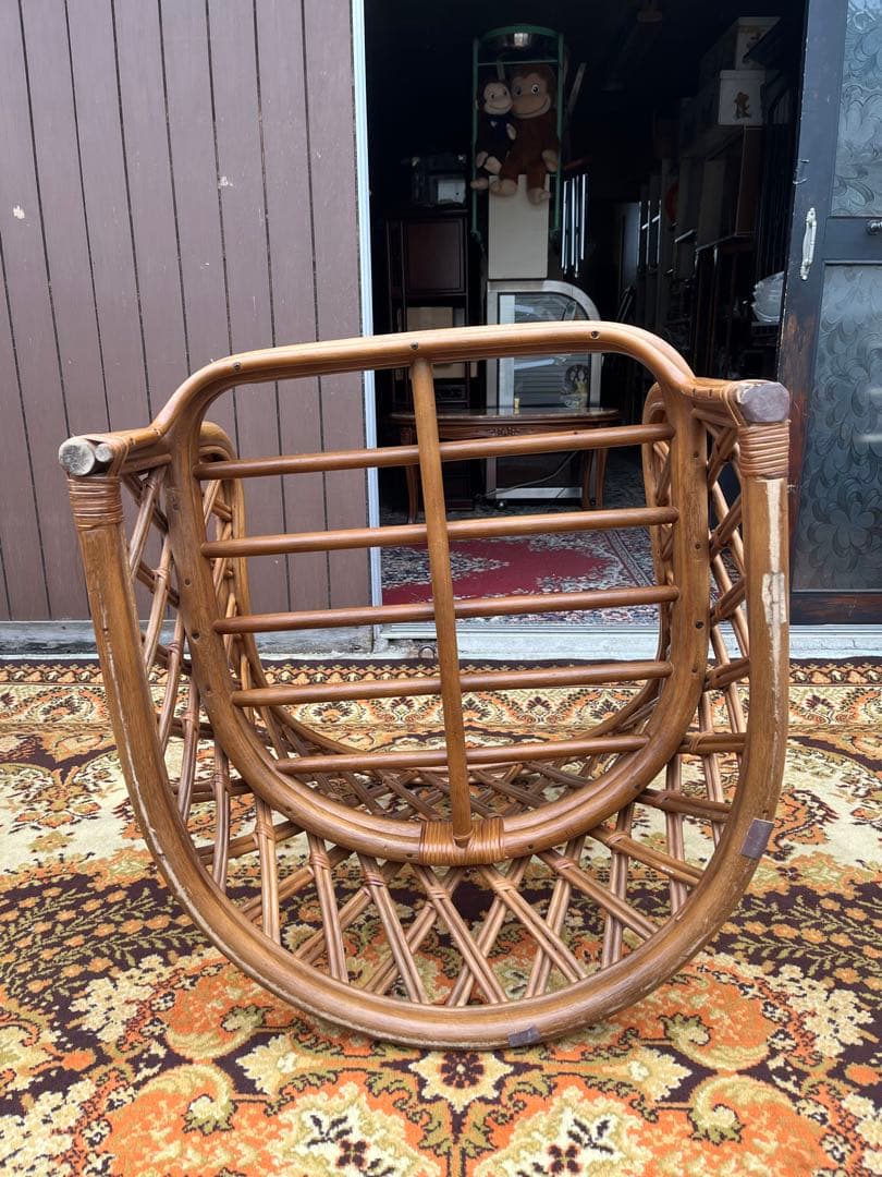 ラタン シングルソファー ① インテリア 昭和レトロ