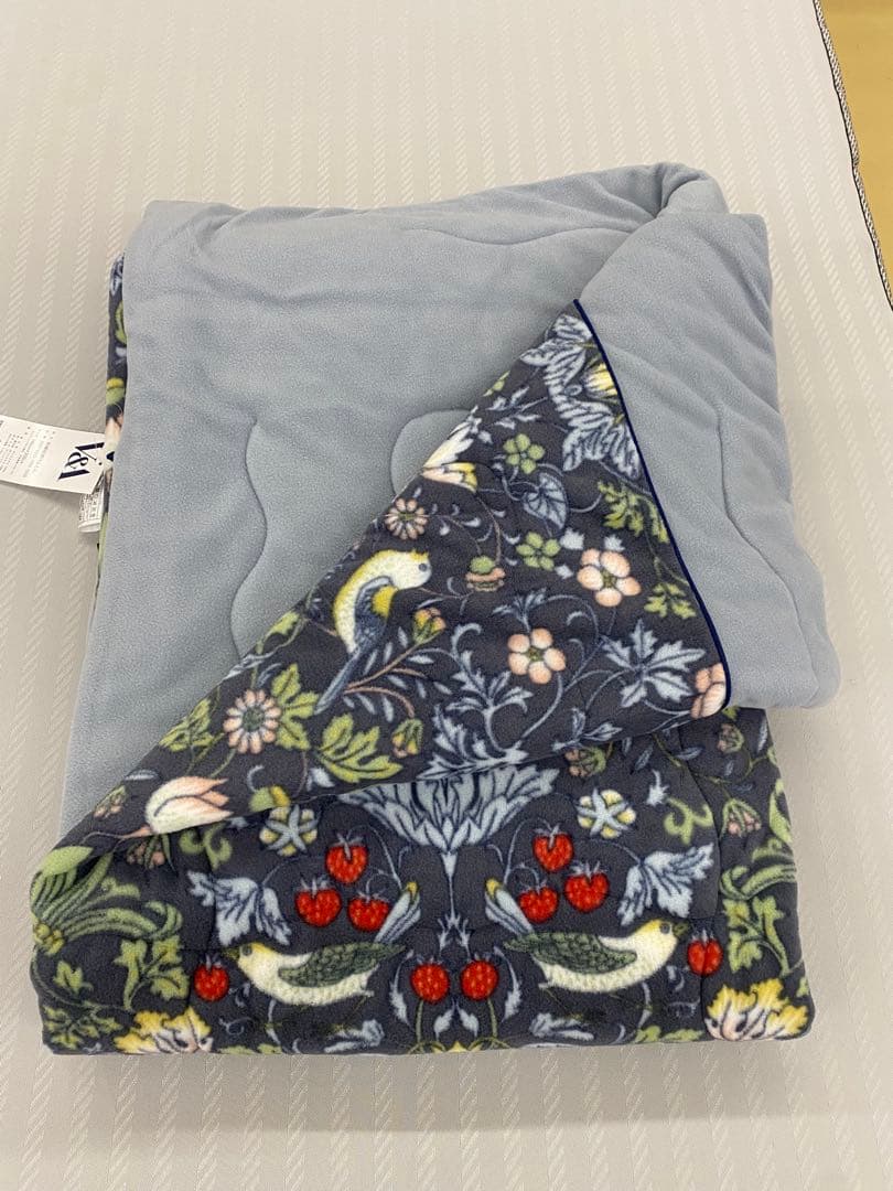 ロマンス　合繊肌掛けふとん・毛布タッチ・いちご泥棒・V &A・シングルサイズ