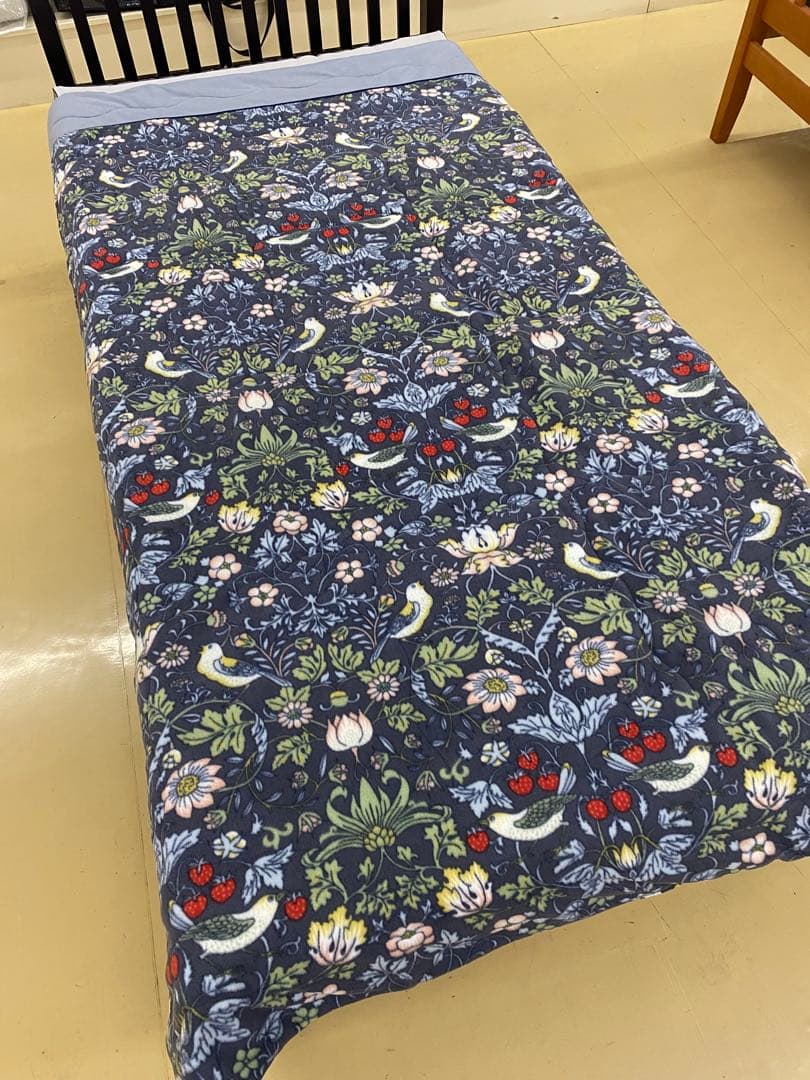 ロマンス　合繊肌掛けふとん・毛布タッチ・いちご泥棒・V &A・シングルサイズ