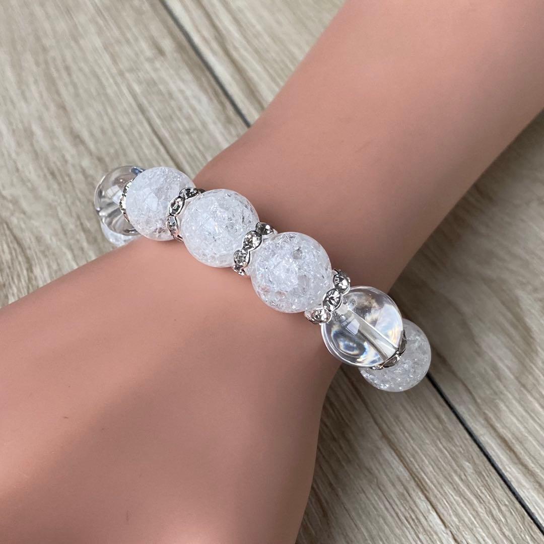 万能の石　パワーストーンブレスレット/ 最強大玉水晶ブレスレット