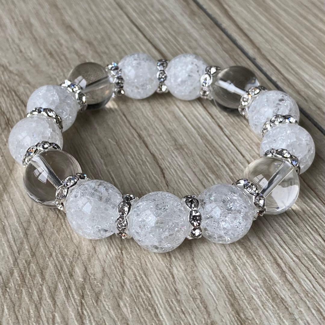 万能の石　パワーストーンブレスレット/ 最強大玉水晶ブレスレット